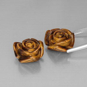  карата, натуральный Золотисто-коричневый Тигровый глаз, Необычная форма, Непрозрачный