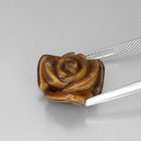 10.71 карата, натуральный Золотисто-коричневый Тигровый глаз, Необычная форма, Непрозрачный