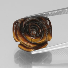 Натуральный коричневый tiger's eye 10,61 карата необычная форма, непрозрачный