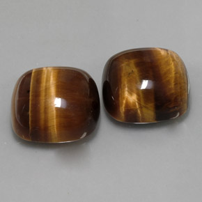 Натуральный коричневый tiger's eye  карата подушка крой, непрозрачный