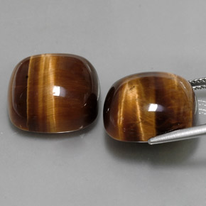 Натуральный коричневый tiger's eye  карата подушка крой, непрозрачный