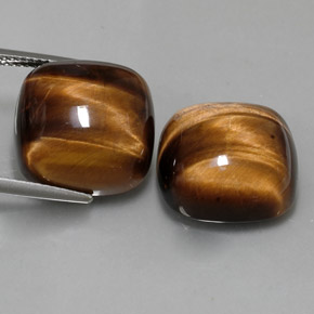 Натуральный коричневый tiger's eye  карата подушка крой, непрозрачный
