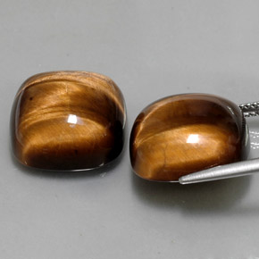 Натуральный коричневый tiger's eye  карата подушка крой, непрозрачный