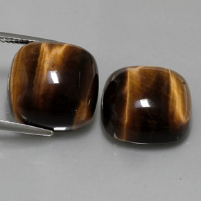 Натуральный коричневый tiger's eye  карата подушка крой, непрозрачный