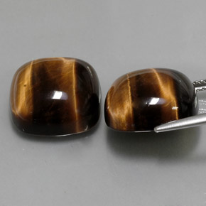 Натуральный коричневый tiger's eye  карата подушка крой, непрозрачный