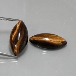 Натуральный коричневый tiger's eye  карата маркиз, непрозрачный