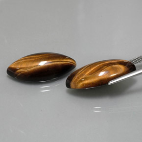 Натуральный коричневый tiger's eye  карата маркиз, непрозрачный