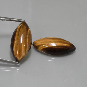 Натуральный коричневый tiger's eye  карата маркиз, непрозрачный