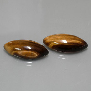 Натуральный коричневый tiger's eye  карата маркиз, непрозрачный