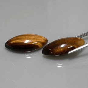 Натуральный коричневый tiger's eye  карата маркиз, непрозрачный