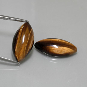 Натуральный коричневый tiger's eye  карата маркиз, непрозрачный