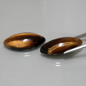 Натуральный коричневый tiger's eye  карата маркиз, непрозрачный
