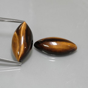 Натуральный коричневый tiger's eye  карата маркиз, непрозрачный