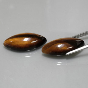 Натуральный коричневый tiger's eye  карата маркиз, непрозрачный
