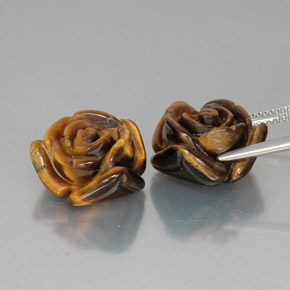 Натуральный коричневый tiger's eye  карата необычная форма, непрозрачный