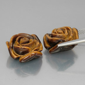  карата, натуральный Золотисто-коричневый Тигровый глаз, Необычная форма, Непрозрачный