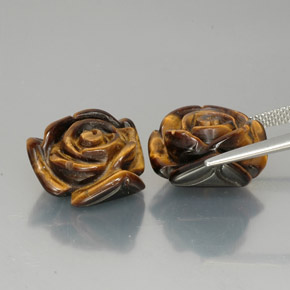 Натуральный коричневый tiger's eye  карата необычная форма, непрозрачный