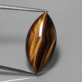 Натуральный коричневый tiger's eye 13,03 карата маркиз, непрозрачный
