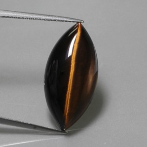 Натуральный коричневый tiger's eye 13,51 карата маркиз, непрозрачный