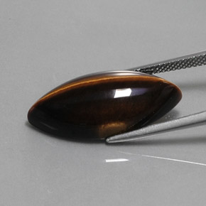 Натуральный коричневый tiger's eye 13,51 карата маркиз, непрозрачный