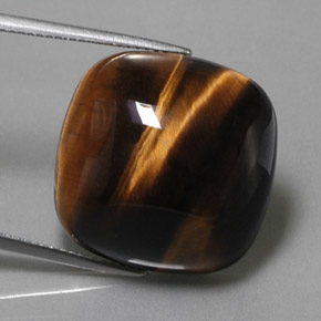 Натуральный коричневый tiger's eye 28,03 карата подушка крой, непрозрачный