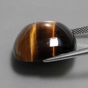 27.92 карата, натуральный Золотисто-коричневый Тигровый глаз, Подушка Крой, Непрозрачный