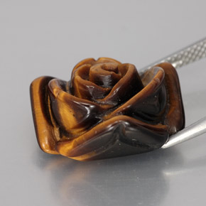 12.07 карата, натуральный Золотисто-коричневый Тигровый глаз, Необычная форма, Непрозрачный