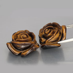 Натуральный коричневый tiger's eye  карата необычная форма, непрозрачный