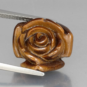 Натуральный коричневый tiger's eye 11,88 карата необычная форма, непрозрачный