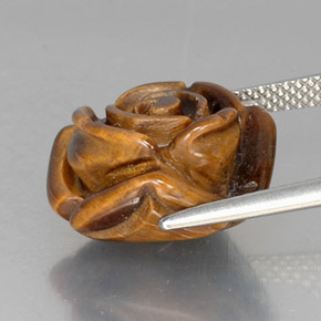 Натуральный коричневый tiger's eye 11,88 карата необычная форма, непрозрачный