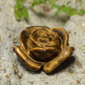 10.98 карата, натуральный Коричневый Тигровый глаз, Огранка Цветок, Непрозрачный