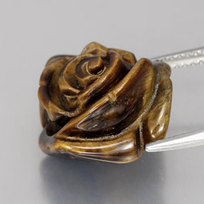 Натуральный коричневый tiger's eye 11,76 карата необычная форма, непрозрачный