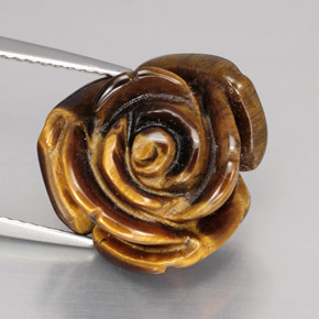 11.11 карата, натуральный Золотисто-коричневый Тигровый глаз, Необычная форма, Непрозрачный