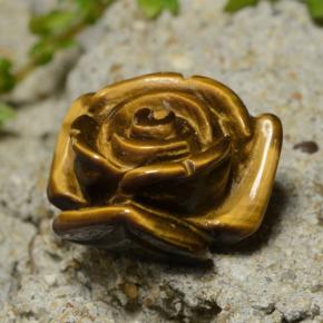 Натуральный коричневый tiger's eye 13,31 карата цветочная огранка, непрозрачный