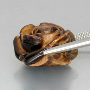 Натуральный коричневый tiger's eye 11,08 карата необычная форма, непрозрачный