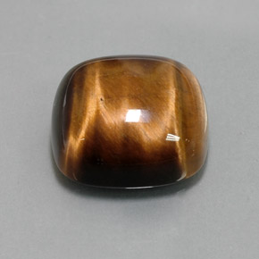 Натуральный коричневый tiger's eye 13,79 карата подушка крой, непрозрачный