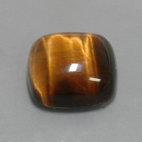 Натуральный коричневый tiger's eye 13,02 карата подушка крой, непрозрачный