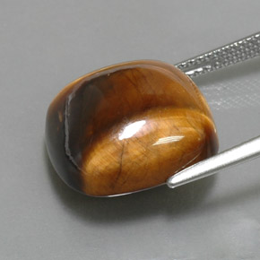 Натуральный коричневый tiger's eye 13,02 карата подушка крой, непрозрачный