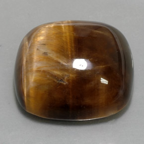 Натуральный коричневый tiger's eye 27,19 карата подушка крой, непрозрачный