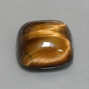 Натуральный коричневый tiger's eye 13,38 карата подушка крой, непрозрачный