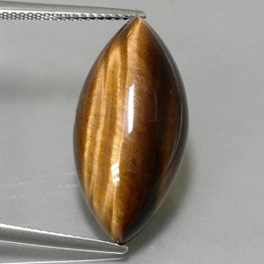 Натуральный коричневый tiger's eye 12,55 карата маркиз, непрозрачный