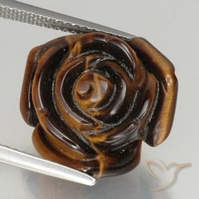 12.11ct Натуральный Средне-темно-коричневый Тигриный Глаз, причудливая, Непрозрачный