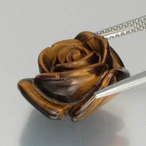 11.57 карата, натуральный Золотисто-коричневый Тигровый глаз, Необычная форма, Непрозрачный