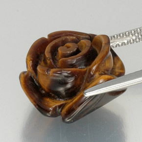 Натуральный коричневый tiger's eye 11,77 карата необычная форма, непрозрачный