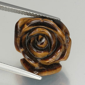 Натуральный коричневый tiger's eye 12,59 карата необычная форма, непрозрачный