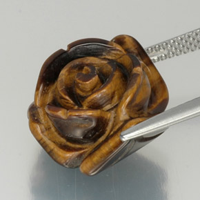 Натуральный коричневый tiger's eye 12,59 карата необычная форма, непрозрачный