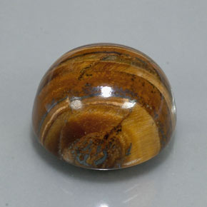 Натуральный коричневый tiger's eye 39,32 карата огранка круг, непрозрачный