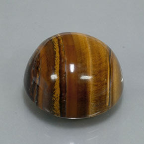 Натуральный коричневый tiger's eye 37,12 карата огранка круг, непрозрачный