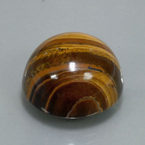 Натуральный коричневый tiger's eye 37,72 карата огранка круг, непрозрачный