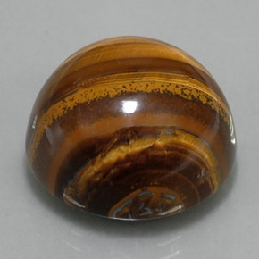 Натуральный коричневый tiger's eye 36,33 карата огранка круг, непрозрачный